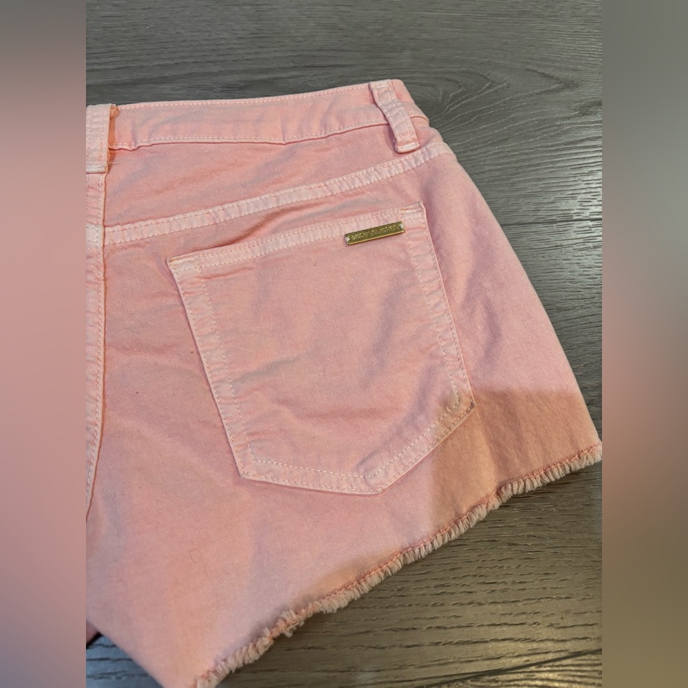 Michael Kors Light Pink Frayed Jean Shorts - Size 0 - New With Tags - Picture 8 of 16